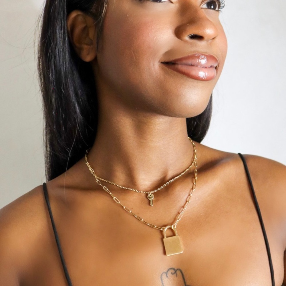 Lock and Key Necklace set